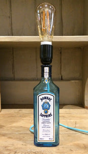 Handcrafted Bombay Sapphire Gin Table Lamp